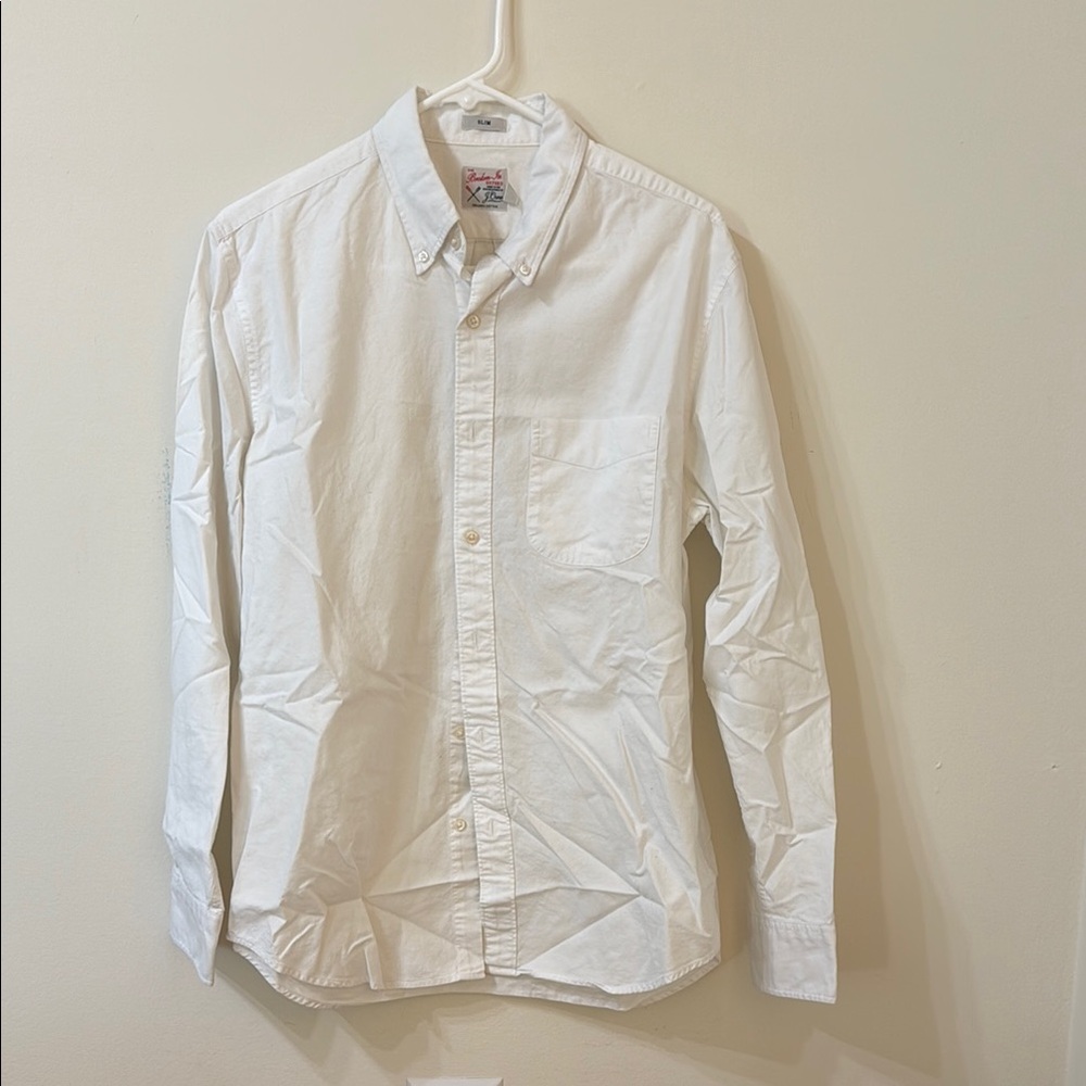 J. Crew Classic White Casual Button Down Shirt